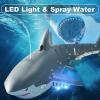 image4DRC 24Ghz Remote Control Shark Toys for Boys Kids Remote Control Boat Pool Toy with Light ampamp Spray Water Function for 8 Year Olds Kid Boys Girls Birthday GiftsS6