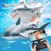 image4DRC 24Ghz Remote Control Shark Toys for Boys Kids Remote Control Boat Pool Toy with Light ampamp Spray Water Function for 8 Year Olds Kid Boys Girls Birthday GiftsS6WIFI