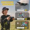 image4DRC Foam Remote Control Airplanes for Kids Adults RC Plane Airplane Toys for Boys Kids Beginners RC Planes Fighter Jet Helicopter Drones for Kids Adults 360 Flip Easy to FlyBlack2batteries