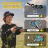 image4DRC Foam Remote Control Airplanes for Kids Adults RC Plane Airplane Toys for Boys Kids Beginners RC Planes Fighter Jet Helicopter Drones for Kids Adults 360 Flip Easy to FlyGreen3batteries