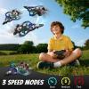 image4DRC Foam Remote Control Airplanes for Kids Adults RC Plane Airplane Toys for Boys Kids Beginners RC Planes Fighter Jet Helicopter Drones for Kids Adults 360 Flip Easy to FlyBlack2batteries