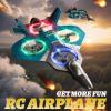 image4DRC Foam Remote Control Airplanes for Kids Adults RC Plane Airplane Toys for Boys Kids Beginners RC Planes Fighter Jet Helicopter Drones for Kids Adults 360 Flip Easy to FlyGreen2batteries