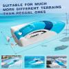 image4DRC S4 RC Boat 24GHz High Speed Remote Control Boat for Pool and Lake with 2 Rechargeable Batteries for Adults and Kids Water Pool Toys for Kids Gifts Blue