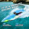 image4DRC S7 RC Boat for Adults ampamp Kids HighSpeed at 30KMH with 7 Mode LED Lights Remote Control Boat for Pools and Lakes 2 Rechargeable Batteries Ideal Water Play Toy Gift for Boys ampamp GirlsBlue
