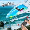 image4DRC S7 RC Boat for Adults ampamp Kids HighSpeed at 30KMH with 7 Mode LED Lights Remote Control Boat for Pools and Lakes 2 Rechargeable Batteries Ideal Water Play Toy Gift for Boys ampamp GirlsBlue