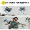 image4DRC V18 Mini Drone with 2 Control Methods for Kids Beginners 3D Flips Lights Headless Mode 3 Speeds Adjustable Auto Hover Altitude Hold 2 Batteries RC Quadcopter Drones Fly Gift Toy for Boys
