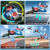 image4DRC V31 Foam RC Planes Remote Control Airplanes for Kids Adults 47 816 Remote Control Planes Fighter Jet with Light 360 Flip Fighter Jet Toy Gravity Sensing Stunt Roll Gifts for Kids BoysV313WIFI