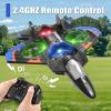 image4DRC V32 Foam RC Planes with 3 Batteries Remote Control Airplanes for Kids Adults 816 RC Airplane Drone Helicopter with Light 360 Flip Fighter Jet Toys Airplane Toy Gifts for Kids AdultsBlue2batteries