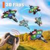 image4DRC V32 Foam Remote Control Airplanes RC Planes for Kids Adults RC Airplane Helicopter Drone Fighter Jet with Light 360 Flip Stunt Roll Airplane Toy Gifts for Kids Boys Adults BeginnersV32orange 3batteries