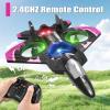 image4DRC V32 Foam Remote Control Airplanes RC Planes for Kids Adults RC Airplane Helicopter Drone Fighter Jet with Light 360 Flip Stunt Roll Airplane Toy Gifts for Kids Boys Adults BeginnersV32pink 2batteries