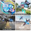 image4DRC V39 Foam Remote Control Airplanes RC Planes with CameraRC Airplane Fighter Jet with LightGravity Control AutoFollow Trajectory FlightOne Key Take Off 2 BatteriesBlue