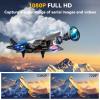 image4DRC V39 Foam Remote Control Airplanes RC Planes with CameraRC Airplane Fighter Jet with LightGravity Control AutoFollow Trajectory FlightOne Key Take Off 2 BatteriesBlue