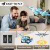 image4DRC V39 Foam Remote Control Airplanes RC Planes with CameraRC Airplane Fighter Jet with LightGravity Control AutoFollow Trajectory FlightOne Key Take Off 2 BatteriesBlue