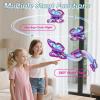 image4DRC V40 RC PlanesRemote Control ButterflyDrone with LED Lights RC Quadcopter for Kids3D Flip Altitude Hold Flying Airplane Toys for Beginners Boys ampamp Girls 2 Battery