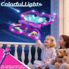 image4DRC V40 RC PlanesRemote Control ButterflyDrone with LED Lights RC Quadcopter for Kids3D Flip Altitude Hold Flying Airplane Toys for Beginners Boys ampamp Girls 2 Battery