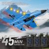 imageFoam RC Plane with 3 Batteries Remote Control Airplane RC Jet Helicopter Plane for Kids Adults Beginner Easy to Fly RC Fighter Remote Control Aircraft with Automatic Balance Gyro for Adult KidsBlue3 Batteries