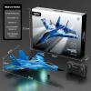 imageFoam RC Plane with 3 Batteries Remote Control Airplane RC Jet Helicopter Plane for Kids Adults Beginner Easy to Fly RC Fighter Remote Control Aircraft with Automatic Balance Gyro for Adult KidsBlue3 Batteries