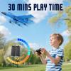 imageFoam RC Plane with 3 Batteries Remote Control Airplane RC Jet Helicopter Plane for Kids Adults Beginner Easy to Fly RC Fighter Remote Control Aircraft with Automatic Balance Gyro for Adult KidsBlue2 Batteries
