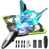 image4DRC V31 RC Plane with Camera Foam Remote Control Drones with Camera for Kids Adults 812 1216 Remote Control Airplane Fighter Jet with Light 360 Flip Fighter Jet ToyV31