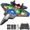 image4DRC V32 Foam RC Planes with 3 Batteries Remote Control Airplanes for Kids Adults 816 RC Airplane Drone Helicopter with Light 360 Flip Fighter Jet Toys Airplane Toy Gifts for Kids AdultsBlue2batteries
