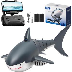 image4DRC 24Ghz Remote Control Shark Toys for Boys Kids Remote Control Boat Pool Toy with Light ampamp Spray Water Function for 8 Year Olds Kid Boys Girls Birthday GiftsS6WIFI