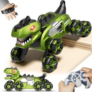 image4DRC Remote Control Dinosaur Monster Truck Toys 8WD Gesture Sensing Remote Control Stunt Cars for Boys Age 6 7 812 13 14 Year Old Birthday Gifts Ideas for Kids Boys Girls