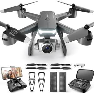image4DRC V14 Professional Drone with 1080P Dual Camera Foldable HD FPV Mini Drone with 2 BatteriesTrajectory Flight ControlOne Key Take OffLand Toys Gifts for Teen Boys Girls Beginner