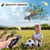 image4DRC V17 Foam Remote Control Airplanes RC Planes for Kids Adults 47 816 RC Airplane Fighter Jet with Light 360 Flip Fighter Jet Toy Gravity Sensing Stunt Roll Airplane Toy Gifts for Kids BoysV17