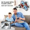 image4DRC V17 Foam Remote Control Airplanes Rc Planes for Kids Adults 47 816 Remote Control Planes Fighter Jet with Light 360 Flip Fighter Jet Toy Gravity Sensing Stunt Roll Gifts for Kids BoysV17