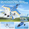 image4DRC V17 Foam Remote Control Airplanes Rc Planes for Kids Adults 47 816 Remote Control Planes Fighter Jet with Light 360 Flip Fighter Jet Toy Gravity Sensing Stunt Roll Gifts for Kids BoysG1blue