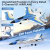 image4DRC V17 Foam Remote Control Airplanes Rc Planes for Kids Adults 47 816 Remote Control Planes Fighter Jet with Light 360 Flip Fighter Jet Toy Gravity Sensing Stunt Roll Gifts for Kids BoysG1blue
