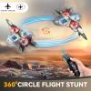 image4DRC V17 Foam Remote Control Airplanes Rc Planes for Kids Adults 47 816 Remote Control Planes Fighter Jet with Light 360 Flip Fighter Jet Toy Gravity Sensing Stunt Roll Gifts for Kids BoysV17