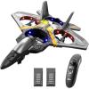 image4DRC V17 Foam Remote Control Airplanes Rc Planes for Kids Adults 47 816 Remote Control Planes Fighter Jet with Light 360 Flip Fighter Jet Toy Gravity Sensing Stunt Roll Gifts for Kids BoysV17
