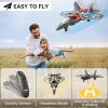 image4DRC V17 Foam Remote Control Airplanes Rc Planes for Kids Adults 47 816 Remote Control Planes Fighter Jet with Light 360 Flip Fighter Jet Toy Gravity Sensing Stunt Roll Gifts for Kids BoysV17