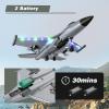 image4DRC V17 Foam Remote Control Airplanes Rc Planes for Kids Adults 47 816 Remote Control Planes Fighter Jet with Light 360 Flip Fighter Jet Toy Gravity Sensing Stunt Roll Gifts for Kids BoysG1grey