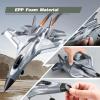 image4DRC V17 Foam Remote Control Airplanes Rc Planes for Kids Adults 47 816 Remote Control Planes Fighter Jet with Light 360 Flip Fighter Jet Toy Gravity Sensing Stunt Roll Gifts for Kids BoysG1grey