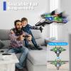 image4DRC V32 Foam RC Planes with 3 Batteries Remote Control Airplanes for Kids Adults 816 RC Drone Airplane Helicopter Jet with Light 360 Flip Stunt Roll Airplane Toy Gifts for Kids Boys AdultsDark Blue3batteries