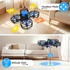 image:image4DRC V18 Mini Drone for Kids Beginners RC Quadcopter with 2 Control Modes Headless Mode Altitude Hold Auto Hover 3 Speeds 3D Flips LED Lights 2 Batteries Gift Toy for BoysBlue