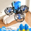 image:image4DRC V18 Mini Drone for Kids Beginners RC Quadcopter with 2 Control Modes Headless Mode Altitude Hold Auto Hover 3 Speeds 3D Flips LED Lights 2 Batteries Gift Toy for BoysBlue