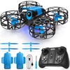 image:image4DRC V18 Mini Drone for Kids Beginners RC Quadcopter with 2 Control Modes Headless Mode Altitude Hold Auto Hover 3 Speeds 3D Flips LED Lights 2 Batteries Gift Toy for BoysBlue