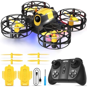 image:image4DRC V18 Mini Drone for Kids Beginners RC Quadcopter with 2 Control Modes Headless Mode Altitude Hold Auto Hover 3 Speeds 3D Flips LED Lights 2 Batteries Gift Toy for BoysYellow