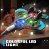 image:image4DRC V32 Foam RC Airplane Drone with 4 Batteries 80 Mins Long Flight RC Plane Helicopter Fighter Jet for Kids Adults 816 360 Flip Stunt RC Airplane Helicopter with LED Lights Gift for BoysLight Blue2batteries