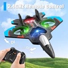 image:image4DRC V32 Foam RC Airplane Drone with 4 Batteries 80 Mins Long Flight RC Plane Helicopter Fighter Jet for Kids Adults 816 360 Flip Stunt RC Airplane Helicopter with LED Lights Gift for BoysLight Blue2batteries