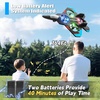 image:image4DRC V32 Foam RC Airplane Drone with 4 Batteries 80 Mins Long Flight RC Plane Helicopter Fighter Jet for Kids Adults 816 360 Flip Stunt RC Airplane Helicopter with LED Lights Gift for BoysLight Blue2batteries