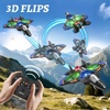 image:image4DRC V32 Foam RC Airplane Drone with 4 Batteries 80 Mins Long Flight RC Plane Helicopter Fighter Jet for Kids Adults 816 360 Flip Stunt RC Airplane Helicopter with LED Lights Gift for BoysBlue4batteries