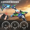 image:image4DRC V32 Foam RC Airplane Drone with 4 Batteries 80 Mins Long Flight RC Plane Helicopter Fighter Jet for Kids Adults 816 360 Flip Stunt RC Airplane Helicopter with LED Lights Gift for BoysLight Blue4 Batteries