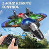 image:image4DRC V32 Foam RC Airplane Drone with 4 Batteries 80 Mins Long Flight RC Plane Helicopter Fighter Jet for Kids Adults 816 360 Flip Stunt RC Airplane Helicopter with LED Lights Gift for BoysBlue4batteries