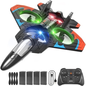image:image4DRC V32 Foam RC Airplane Drone with 4 Batteries 80 Mins Long Flight RC Plane Helicopter Fighter Jet for Kids Adults 816 360 Flip Stunt RC Airplane Helicopter with LED Lights Gift for BoysOrange4 Batteries