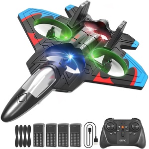 image:image4DRC V32 Foam RC Airplane Drone with 4 Batteries 80 Mins Long Flight RC Plane Helicopter Fighter Jet for Kids Adults 816 360 Flip Stunt RC Airplane Helicopter with LED Lights Gift for BoysLight Blue4 Batteries