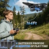 image:image4DRC V32 Foam RC Airplane Drone with 4 Batteries 80 Mins Long Flight RC Plane Helicopter Fighter Jet for Kids Adults 816 360 Flip Stunt RC Airplane Helicopter with LED Lights Gift for Boys